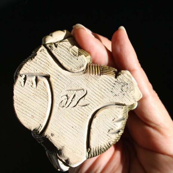 Artesania Rinconada Dragon Art Pottery Uruguay Folk Art Handcarved Handpainted - Picture 5 of 6